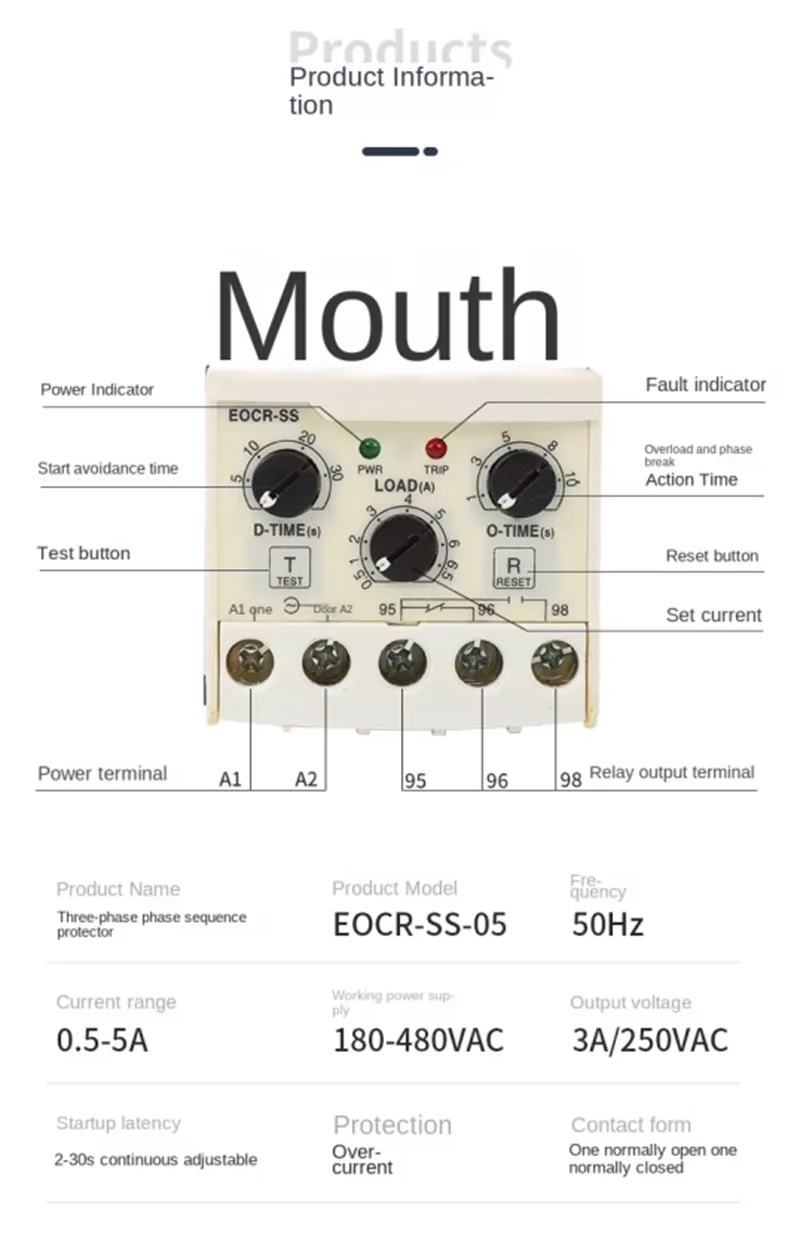 EOCR-SS Electronic Motor Protection Relay